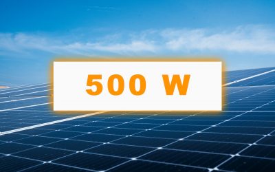 Panneaux solaires 500 W un bond en avant